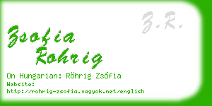 zsofia rohrig business card