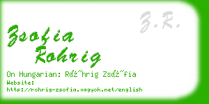 zsofia rohrig business card